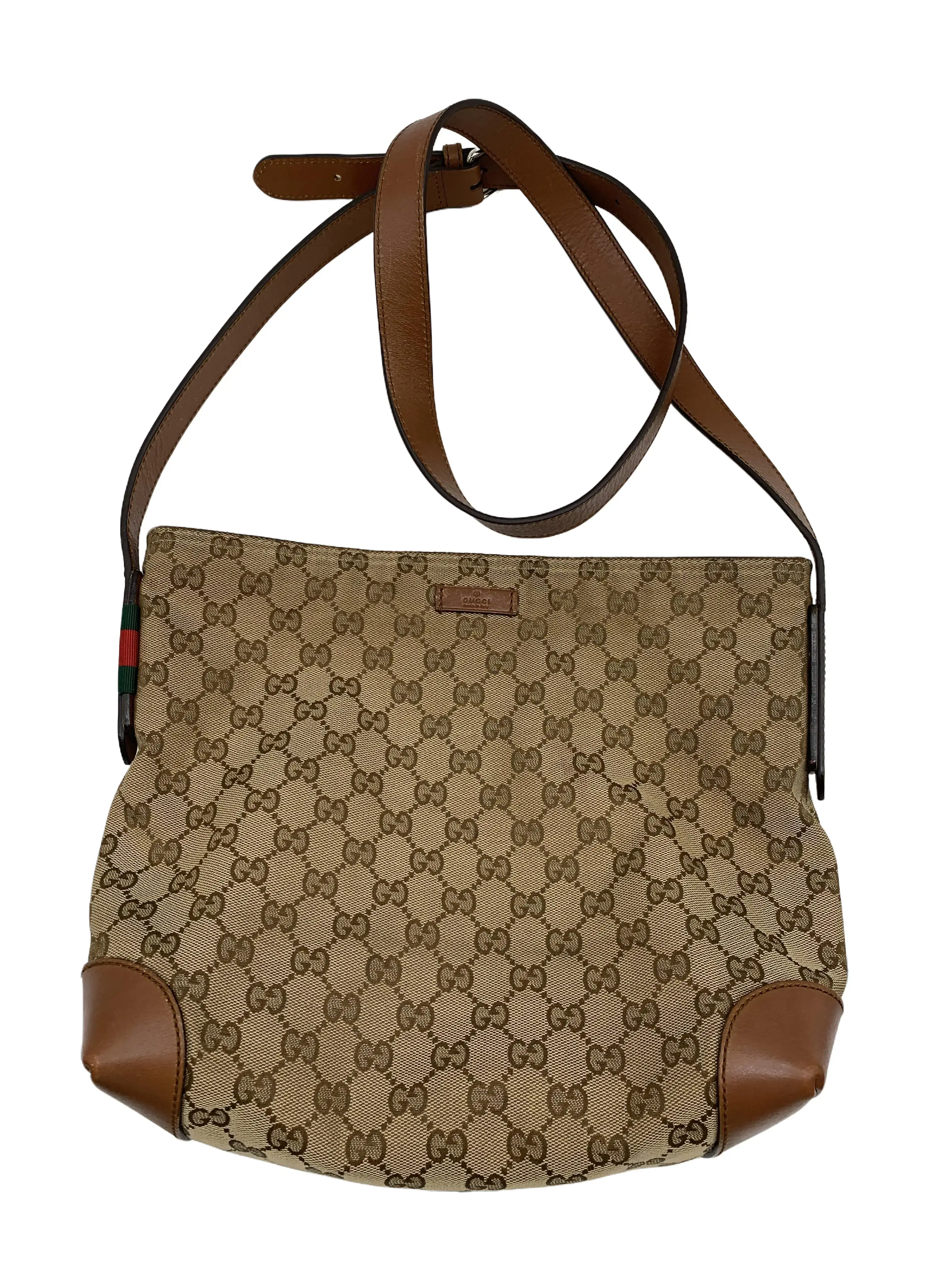 Pre-owned GUCCI GG Monogram Leather Crossbody Bag/WJ08701067/1067