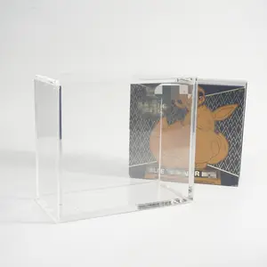 Pokemon Card Acrylic Elite Trainer Box ETB Hard Display Case N52 Magnet Lid (Display Case Only) - Trade Card Box, Premium