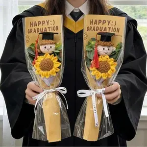 Crochet Graduation Bouquet – Handmade Class of 2026 Gift with Custom Graduate Doll & Flowers, Graduation Gift for Son