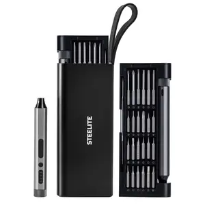 Steelite 53-in-1 Cordless Electric Screwdriver, Rechargeable Precision Repair Kit, S2 Steel Bit Set, LED Portable Tool for Phone Laptop Electronics DIY, Gift for Tech Lovers
