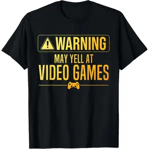 Men’s Funny Video Game Graphic T Shirt, Gaming Nerd PC Gaming Art Print Short Sleeve Crew Neck Tee, Casual Summer Gamer Shirt, Gift for Men Women Gamers