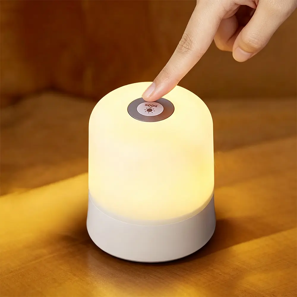 Rechargeable Portable TPU Touch Controlled Dimmable Mood Lamp - 10W Power, Adjustable Light Settings, Touch Operation, Ambient Glow Decorative Light for Camping, Bedroom