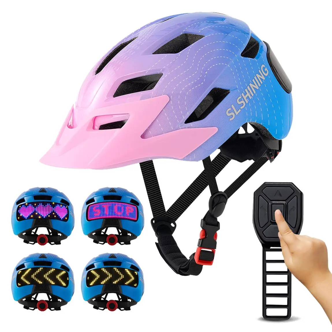 Kids Helmet Purple-Blue