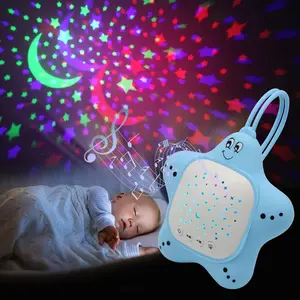 X-MT02 Portable Baby White Noise Sound Machine, Rechargeable Baby Soother with Projector Night Light for Deep Restful Sleep, Sleep Sound Aid Soother Calming Music for Travel,Nursery,Bedroom,Car,Crib Toys