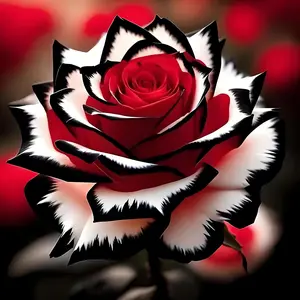 Flower Diamond Art Kit for Adults, Vibrant Red and White Rose Diamond Painting Kits for Beginners, DIY Full Round Drill Diamond Dots with Gem Art for Home Wall Decor 14x14 inch