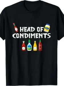 Funny Spices & Condiments Graphic T-Shirt - Chili Pepper, Cumin, Turmeric Print - Retro Unisex Cotton Tee for BBQ Lovers, Chefs & Rack Humor - Comfortable Casual Wear or Gift