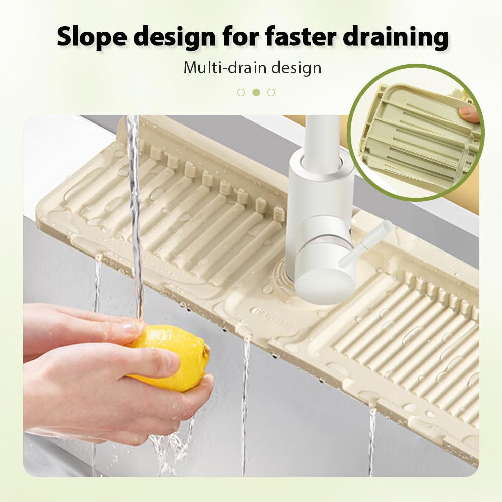 Silicone Draining Mat for Kitchen Sink, Splash Guard Kitchen Splash Guard for Sink Silicone Sink Faucet Mat, Faucet Absorbent Sink Protectors Mat Kitchen Faucet Mat for Kitchen Sink Silicone Draining Mat for Kitchen Sink, Splash Guard Kitchen Splash Guard for Sink Silicone Sink Faucet Mat, Faucet Absorbent Sink Protectors Mat Kitchen Faucet Mat for Kitchen Sink