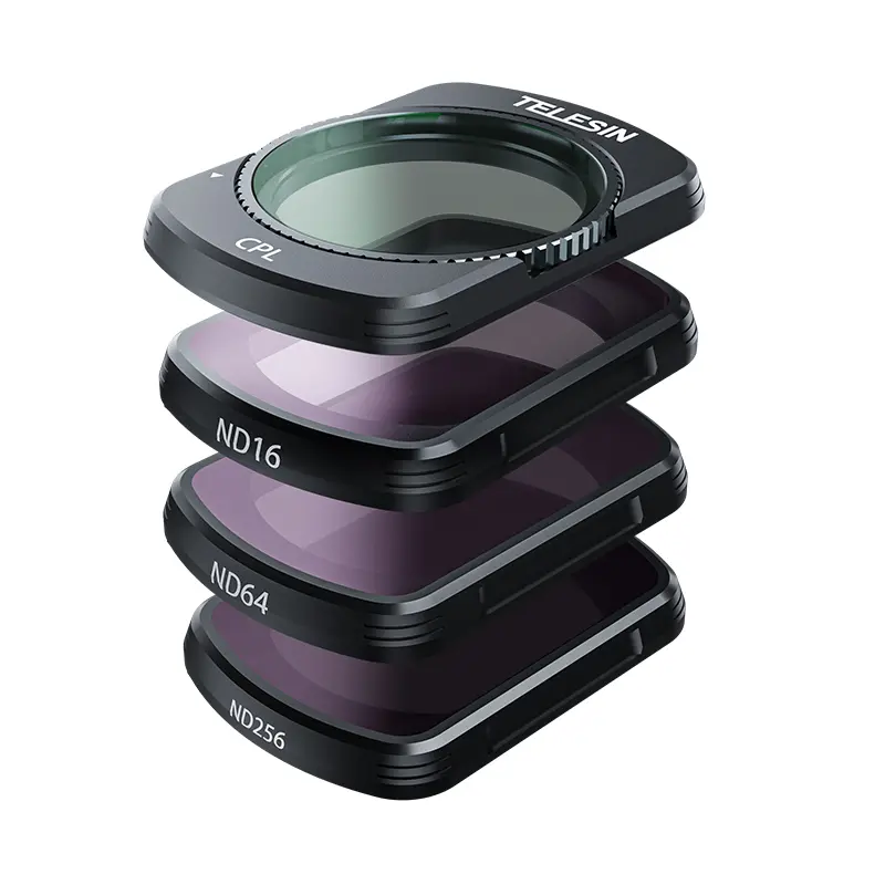 TELESIN Magnetic CPL ND16/ND64/ND256 Filters Kit for DJI Osmo Pocket 4 3 Xtra Muse, HD Optical Glass/Multi-Coated Osmo Pocket 3 Neutral Density Polarising Filter, Pocket Action Camera Accessories