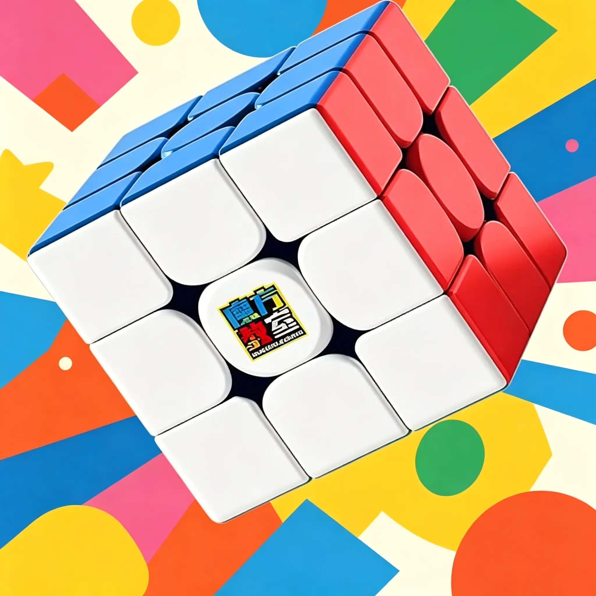MoYu RS3M Magnetic Speed Cube 3x3, Stickerless, 48 Magnets, with Stand - Puzzle Toy for Kids and Adults