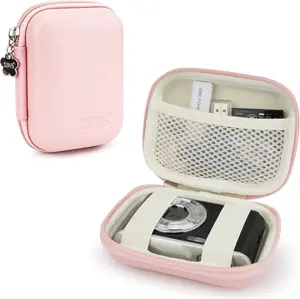 Digital Camera Case Compatible With  PIXPRO FZ45 FZ55/ for CAMKORY DC403 FHD 1080P Digital Point and Shoot Vlogging/SD Card, Travel Carry Cases Bag (Sakura )