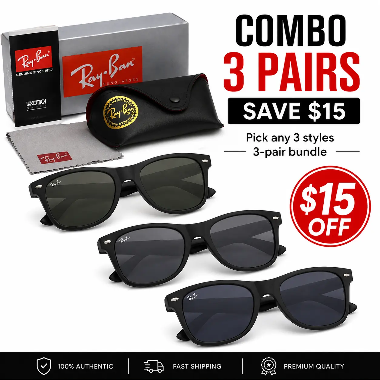Ray-Ban Classic Aviator Sunglasses Gold Frame Gradient Brown Lens Fashion Shades for Men Women
