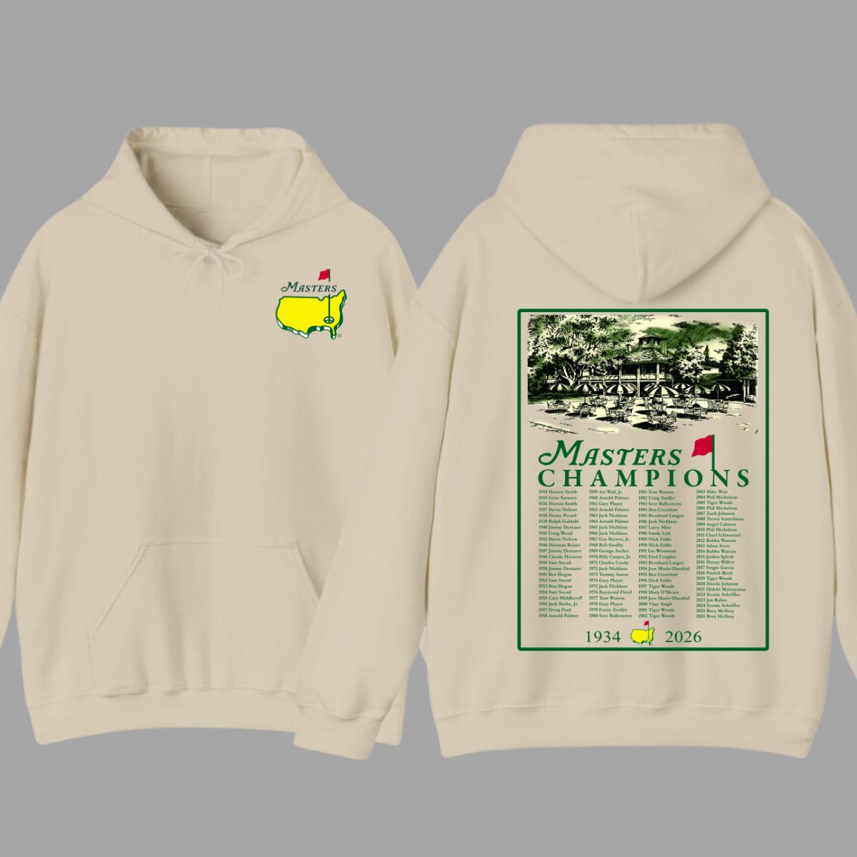 2026 Masters Tournament Augusta 92 Years Hoodie, Golf Tournament, The Masters Golf Cup 2 Sided Hoodie, Golf Gifts For Men
