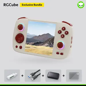 Anbernic RG Cube【Buy 1 Get 1 Card Reader+1 Fancy Case+1 Screen Protector+1 Type-C Cable】Android 13 3.95-inch IPS Touch Screen 720*720 Unisoc T820 Processor Quad Core Mali-G57 850MHz 8GB LPDDR4X RAM 5G WiFi Bluetooth Ready to Use Gift Package