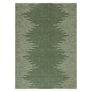 9x12 ft Rectangular Green Modern Geometric Area Rug, Striped Lines, Washable, Soft, Non-Slip, Contemporary, Decorative, Durable, Geometric Graphic, for Living Room, Indoor Use, Contemporary Rugs, Decorative Rugs