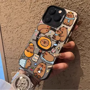 cute capybara magsafe Magnetic Ultra-Thin Phone Case for use with iphone 17 air 16 pro max 15 plus 14 pro 13/12/11 kawaii critter phone cases for iphone X/XS XSMAX wireless charging trending phone case