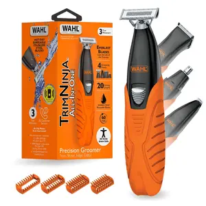 Wahl Trim Ninja All in One Hybrid Electric Razor and Beard Trimmer for Men – All Body Electric Shaver, Hair Trimmer, Precision Detail Trimmer, Ear & Nose Hair Trimmer for Men – Model 3030115