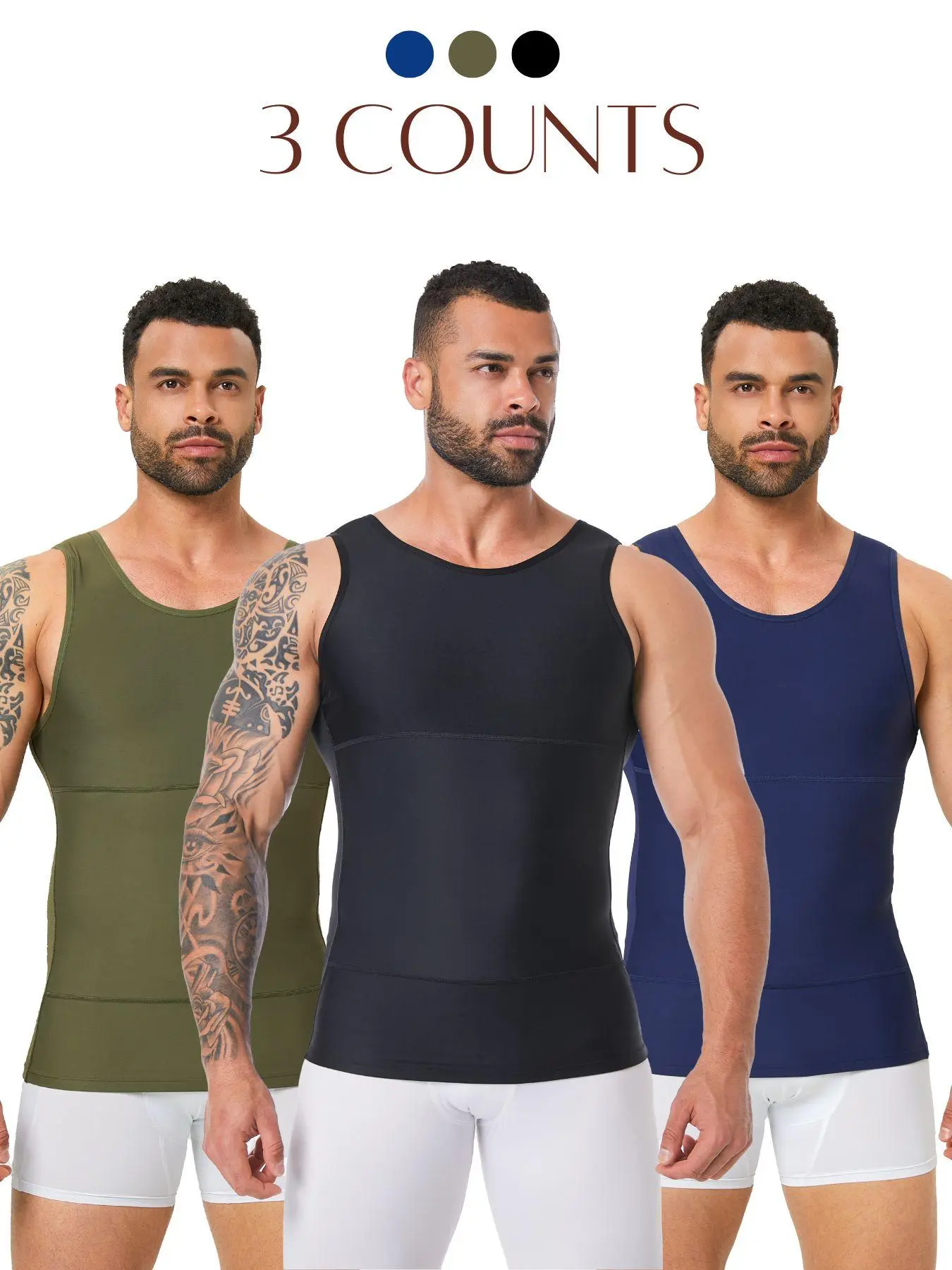 Men's Solid Color Compression Vest, Tummy Control Shapewear, High Stretch Shaper Vest, Shapewear for Men, Athletic, Fitness, Workout Vest, Yoga Sports Vest, Sleeveless Sports Vest, Compression Garment