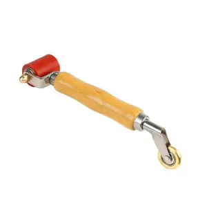 Car Seam Roller, Interior, 40mm Seam Rolling 6mm Brass Detail Penny Roller, Vehicle Audio Sound Deadening, Dual Smooth Wheel Rolling with Easy Grip Handle, Universal Fit, Wallpaper Tools Double Headed Roller, Seam Seal Tape Roller, Corrugated Roll