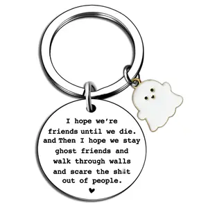 Funny Long Distance Friendship Keychains  Best Friend Keychains Long Distance Friendship Gifts for Women Friends Funny Birthday Gift for Friends Christmas Halloween Gifts for Friend Classmates