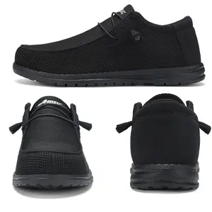 Toe Shoes Men's Loafers Wide Toe Shoes Slip-on Comfortable Lightweight Breathable Casual Durable Sports Shoes Work Safety Shoes Puncture Proof Work Shoes footwear, walking shoes, comfort Black Flat Shock Absorption Fathersdaygift Boy steel toe shoes