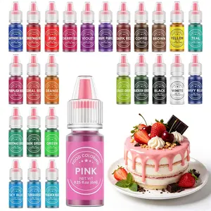 Edible Liquid 26×0.25 Fl oz/Bottle Set Food Coloring Ultra Vibrant Food Grade for Easter Christmas Baking Supplies Icing Fondant Cookies DIY Dessert Decorating