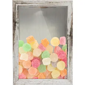 Top Loading Shadow Box , Shadow Box with Slot  Top, & Real Glass Display Case Frame Ready to Hang Memory Box , Pins, Awards, Medals, Wedding and Photos, Wthie, 5x7