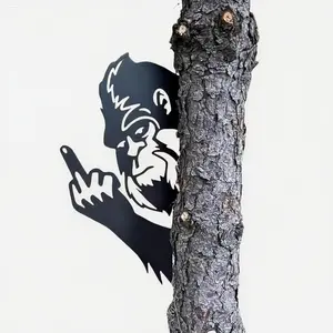 Flip Bigfoot, peek-a-boo Bigfoot, metal peek-a-boo Flip Bigfoot, peek-a-boo Bigfoot, garden decor “Peek-a-boo Bigfoot” outdoor decoration