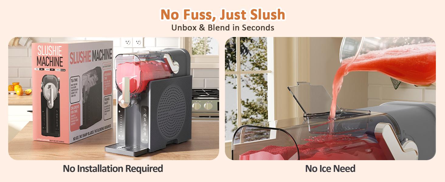 WizAura Slushie Machine Live – Best Party Gift, 54oz No Ice Needed, 6 Preset All-in-One Frozen Drink Maker w/ Auto-Clean & Temp Display, Margaritas, Smoothies, Ice Cream, Milkshakes