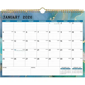 Wall Calendar 2026-2027 - 2 Year Calendar 2026-2027, Jan 2026 - Dec 2027, 14.57 x 11.42 In, 2026 Calendar 24 Months, Monthly Calendar 2026, with Ruled Blocks, Thick Paper, Holidays, To-do List & Notes