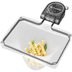 Kitchen Sink Strainer with Filter Mesh Bag, Food Waste Filter Basket, Suction Cup Folding Drying Bag Holder for Washing Vegetables and Fruits