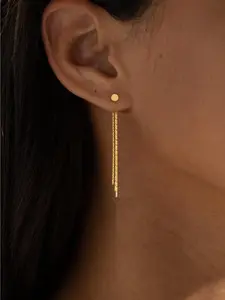 Fashion high-end round long fringed earrings, women's long fringed pendant chain earrings, round pendant design, suitable for daily wear, travel and party activities, suitable for birthdays, Valentine's Day, Mother's Day gifts