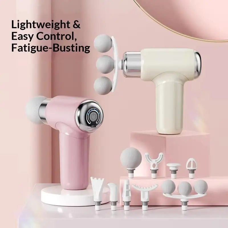 Portable Three-Head Fascia Gun, Mini Massage Tool, Electric Deep Tissue Vibration Massager, Body Relaxation, Leg Muscle Relief, Usb Rechargeable Massagers