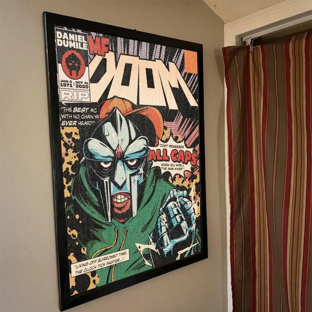 MF Doom Vintage Poster,Home Decor, Wall Art Character Art Decoration
