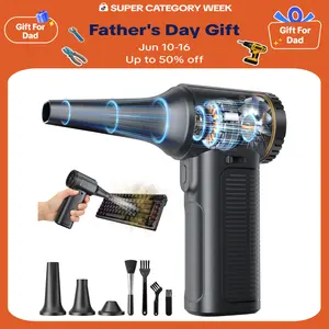 SHEKAR Electric Air Duster, Compressed Air Blower Gun, Adjustable Gears, Rechargeable Cordless, Mini Turbo Jet Fan for Keyboard, PC, Car, Home & Outdoor Cleaning Powerful Portable #Summervibes fathersdaygift