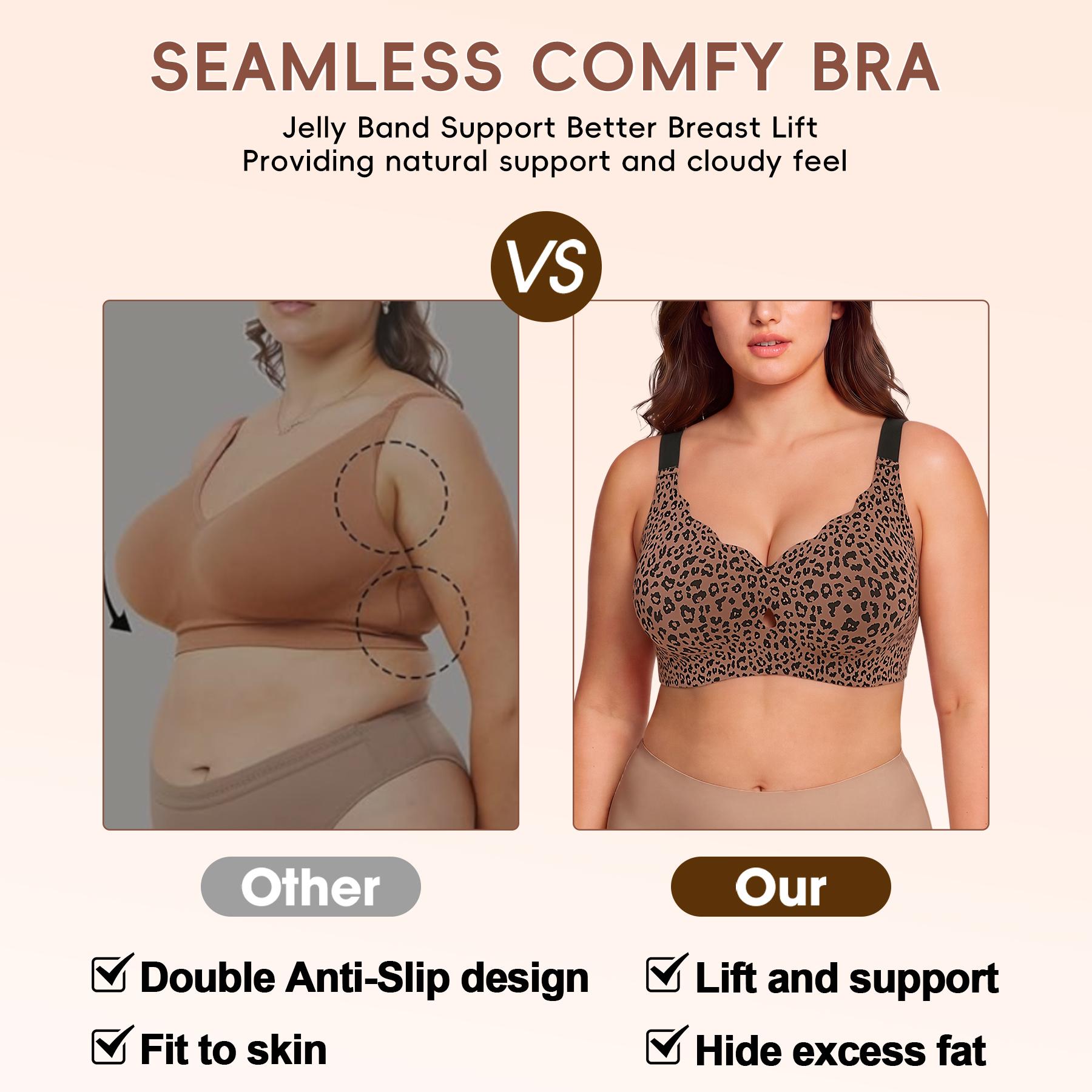 Herbfree Women Jelly Bra Full Coverage With Ventilation Holes Wireless Comfortable Everyday Bras
