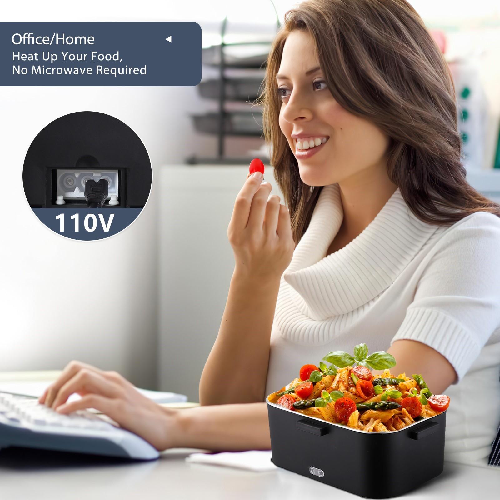 Mother's Day Gifts Nifogo Electric Lunch Box 100W 1.8L Stainless Steel Food Heater Portable with Tableware & Lunch Bag for Car Home Office Travel BPA Free Non Battery Powered