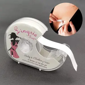 Double-Sided Transparent Dress Tape Set, Self-Adhesive Body Tape for All Light, Includes Cutting Tool for Easy Use