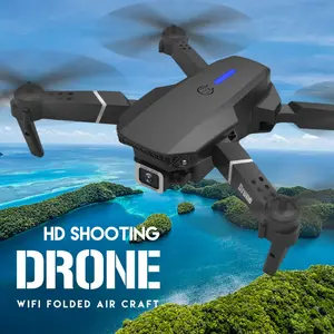 E88 Drone With Camera, Foldable Rc Drone With APP Control, Real-time Video Remote Control Quadcopter, Comes With 2 Batteries, Birthday Gift Indoor And Outdoor Drone Aircraft, Christmas Gift