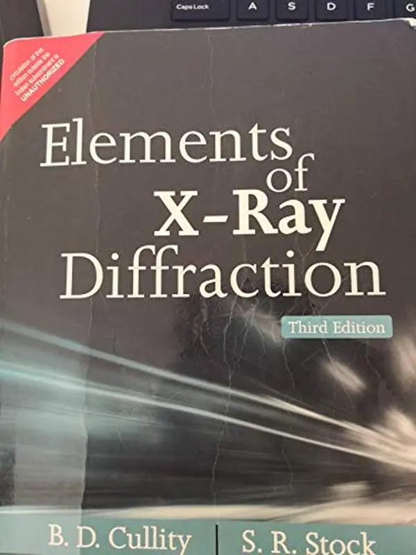 USED-Pearson India Elements of X-ray Diffraction 3e by Cullity Deceased Stock (Paperback)
