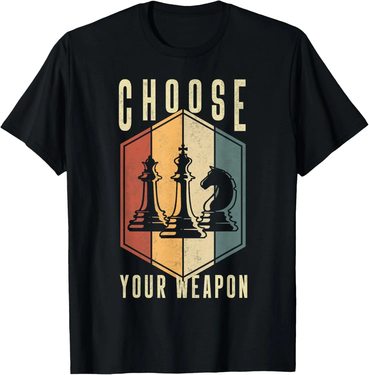 Choose Your Weapon Gag Chess Gifts Chess Players T-Shirt Pure Cotton Graphic Tees Menswear Top: Gifts for Men & Women