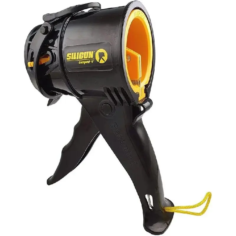 Compact Rodless Caulking Gun, Patented Dripless Sealant Applicator in Lightweight ABS - Portable Hardware Tool for Sealing Windows & Tiles with Acrylic Adhesives, Latex, Hook, Seal Windows