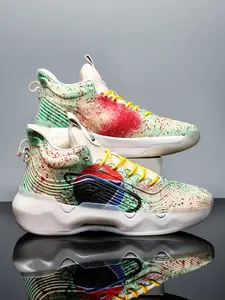 Unisex Trendy Simple Sport Shoes, Low-Top Anti-Slip Wear-Resistant Patchwork Indoor Outdoor Sports Shoes, Basketball Training Daily Use