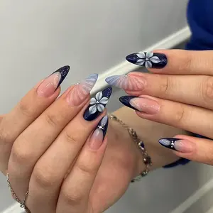 French Style Nail Art Kit, Includes Jelly Glue & File, Perfect for Daily Wear, School, Office, Party Nails, Flower Nails, Enhance Your Look, Nail Decor, Nail Art Products, Nail Decoration