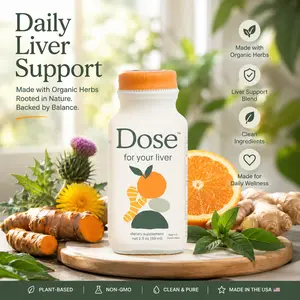 Dose For Your Liver Wellness Shot 2oz – Ginger Turmeric Citrus Daily Nutrition Drink for Energy & Gut Health