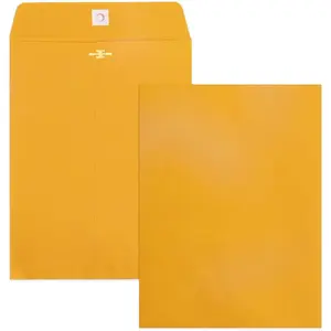 20 Pack Clasp Envelopes 9 x 12, 100 GSM Heavy Paper, Large Yellow Manilla Envelopes 9 x 12 with Clasp Closure and Gummed Seal