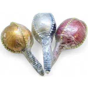 Colorful Religious Maracas with Plastic Beads Decor, Santeria Orishas Rhythmic Sound Ornaments, Home Religious Decor