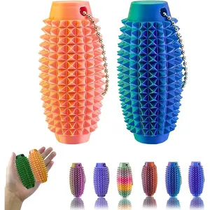 X-SRT12  2PCS Upgrade Little Ouchies Pain Stim Fidget, 3D Printed Fidget Toys Anxiety Relief Items, Grippie Stim Keychain, Stim Toys for Autistic Adults, Hard Spiky Sensory Toys, Novelty Gifts for Friends