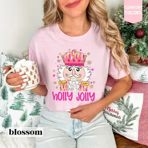 Holly Jolly Nutcracker T-shirt - Festive Holiday Christmas Tee, Unisex Garment-Dyed Shirt, Christmas Nutcracker Apparel, Holiday Season Top, Comfort Colors Cotton Comfortable Mama