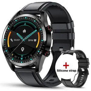 New Business Smart Watch Men 1.53 inch Full Screen Touch Multi Sport Mode ECG+PGG Sport Waterproof Bluetooth Call Smartwatches blood pressure monitoring real-time gps wallet Mechanical for