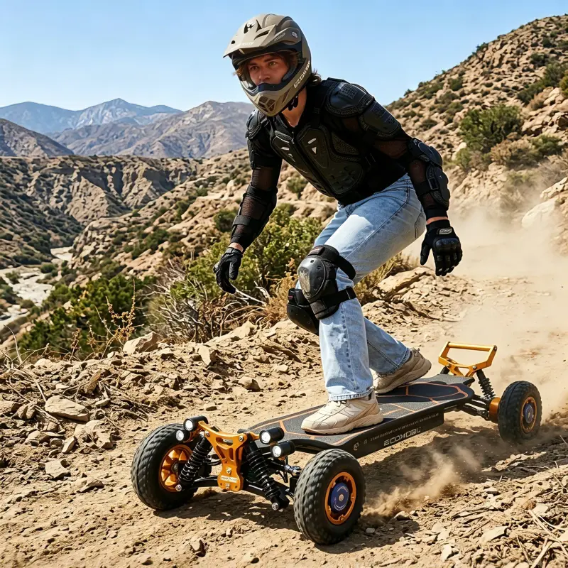 Off-Road Electric Mountain Board - 7500W Power, 35 MPH Top Speed, 30 Mi Range, 8" Pneumatic Tires, 40% Incline, IP65 Waterproof, 14S4P 806.4Wh High-Capacity Battery, Lightning-Fast Acceleration for Off-Road Tracks, Climbing